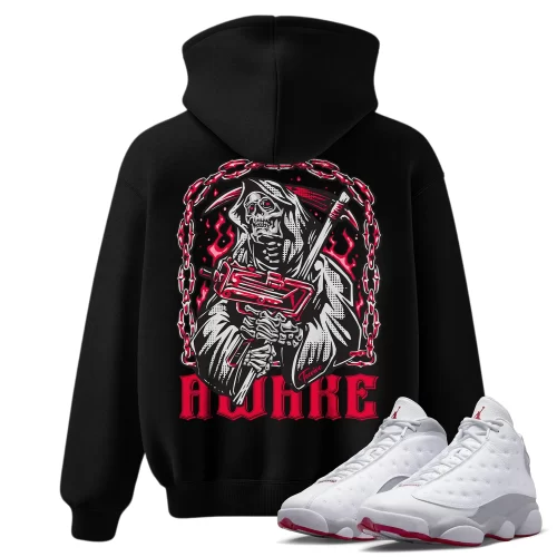 TeeVivo Hoodie Match Air Jordan 13 Retro Wolf Grey Awake – Air Jordan 13 Hoodie, AJ13 Hoodie