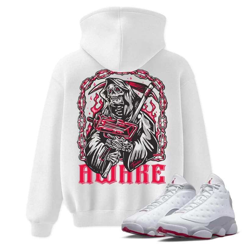 TeeVivo Hoodie Match Air Jordan 13 Retro Wolf Grey Awake – Air Jordan 13 Hoodie, AJ13 Hoodie