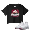TeeVivo Crop Top Match Air Jordan 13 Retro Wolf Grey Blessed – Air Jordan 13 Crop Top, AJ13 Crop Top