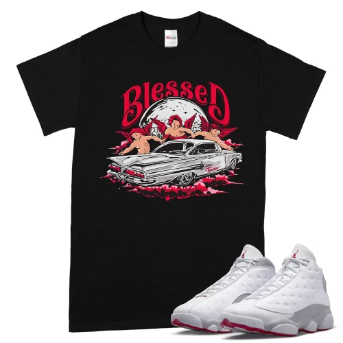 TeeVivo T-Shirt Match Air Jordan 13 Retro Wolf Grey Blessed – Air Jordan 13 Shirt, AJ13 Shirt