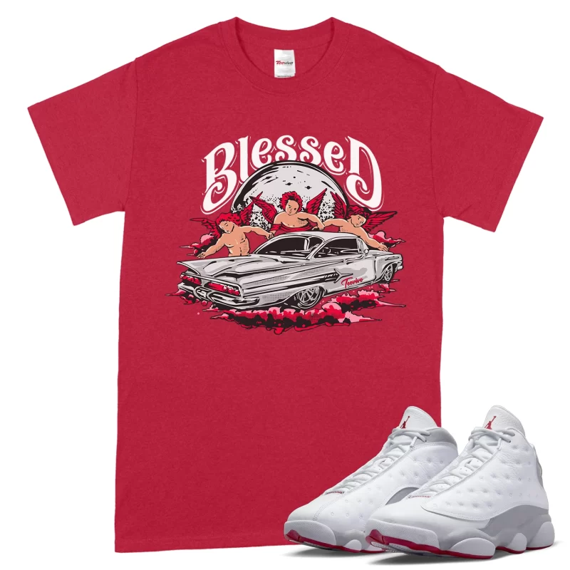 TeeVivo T-Shirt Match Air Jordan 13 Retro Wolf Grey Blessed – Air Jordan 13 Shirt, AJ13 Shirt