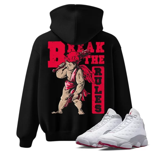 TeeVivo Hoodie Match Air Jordan 13 Retro Wolf Grey Break the rules – Air Jordan 13 Hoodie, AJ13 Hoodie