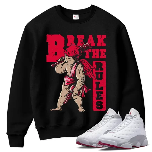 TeeVivo Sweatshirt Match Air Jordan 13 Retro Wolf Grey Break the rules – Air Jordan 13 Sweatshirt, AJ13 Sweatshirt