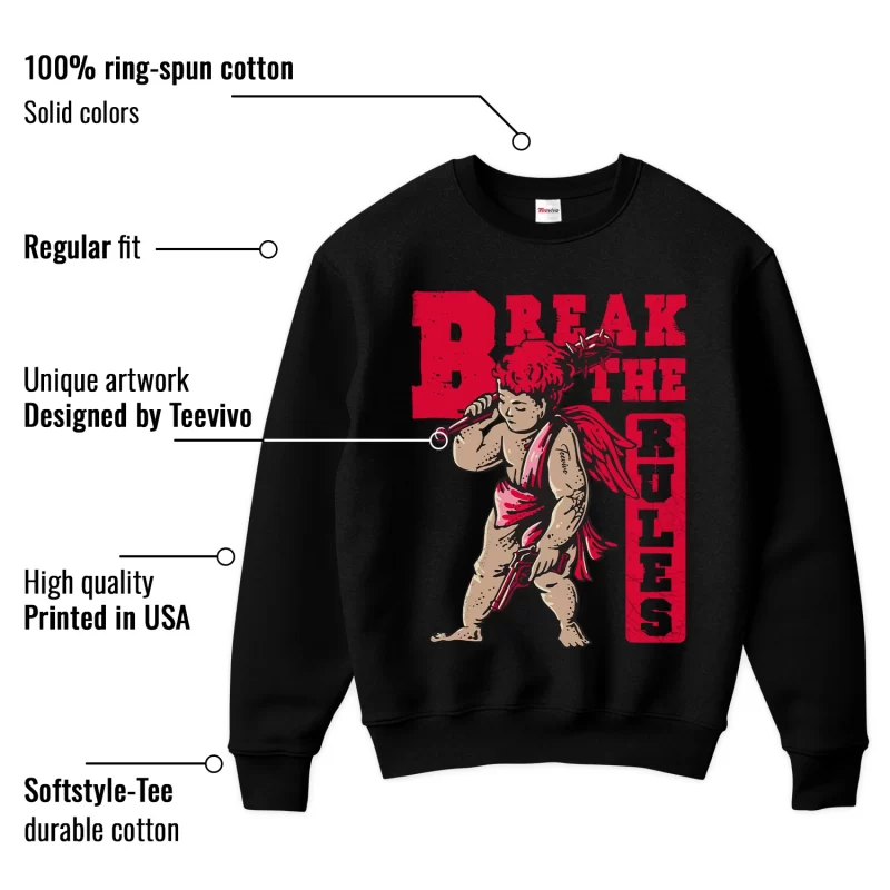 TeeVivo Sweatshirt Match Air Jordan 13 Retro Wolf Grey Break the rules – Air Jordan 13 Sweatshirt, AJ13 Sweatshirt