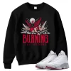 TeeVivo Sweatshirt Match Air Jordan 13 Retro Wolf Grey Burning the ground – Air Jordan 13 Sweatshirt, AJ13 Sweatshirt