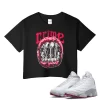 TeeVivo Crop Top Match Air Jordan 13 Retro Wolf Grey Crime – Air Jordan 13 Crop Top, AJ13 Crop Top
