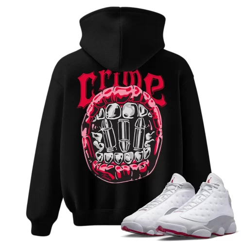 TeeVivo Hoodie Match Air Jordan 13 Retro Wolf Grey Crime – Air Jordan 13 Hoodie, AJ13 Hoodie
