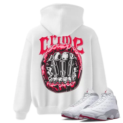 TeeVivo Hoodie Match Air Jordan 13 Retro Wolf Grey Crime – Air Jordan 13 Hoodie, AJ13 Hoodie