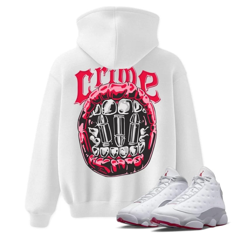 TeeVivo Hoodie Match Air Jordan 13 Retro Wolf Grey Crime – Air Jordan 13 Hoodie, AJ13 Hoodie