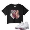 TeeVivo Crop Top Match Air Jordan 13 Retro Wolf Grey Gambling – Air Jordan 13 Crop Top, AJ13 Crop Top