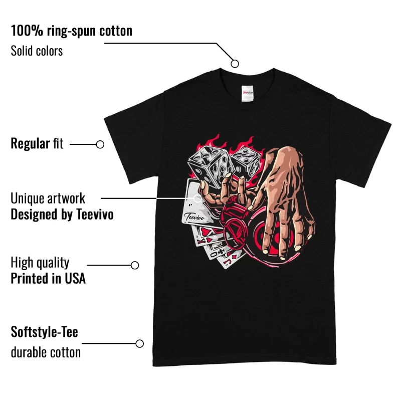 TeeVivo T-Shirt Match Air Jordan 13 Retro Wolf Grey Gambling – Air Jordan 13 Shirt, AJ13 Shirt