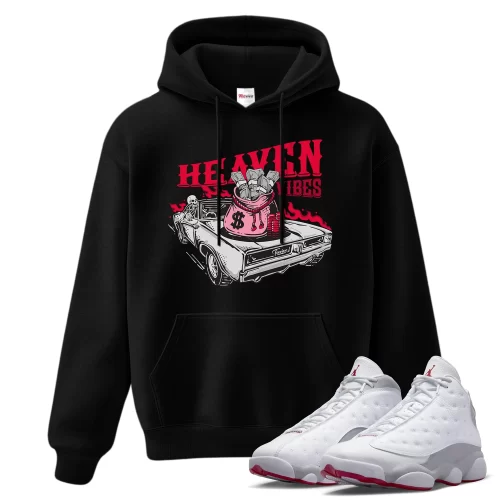 TeeVivo Hoodie Match Air Jordan 13 Retro Wolf Grey Heaven vibes – Air Jordan 13 Hoodie, AJ13 Hoodie