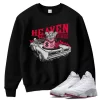 TeeVivo Sweatshirt Match Air Jordan 13 Retro Wolf Grey Heaven vibes – Air Jordan 13 Sweatshirt, AJ13 Sweatshirt