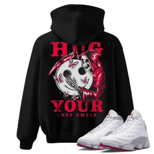 TeeVivo Hoodie Match Air Jordan 13 Retro Wolf Grey Hug your lost smile – Air Jordan 13 Hoodie, AJ13 Hoodie