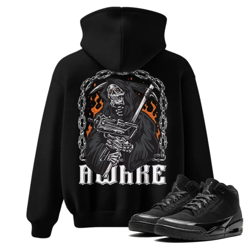 TeeVivo Hoodie Match Air Jordan 3 Retro Black Cat Awake – Air Jordan 3 Hoodie, AJ3 Hoodie