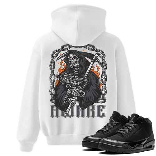 TeeVivo Hoodie Match Air Jordan 3 Retro Black Cat Awake – Air Jordan 3 Hoodie, AJ3 Hoodie