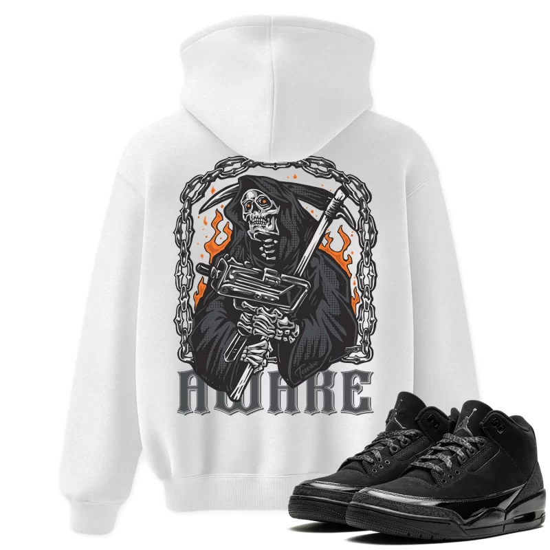TeeVivo Hoodie Match Air Jordan 3 Retro Black Cat Awake – Air Jordan 3 Hoodie, AJ3 Hoodie