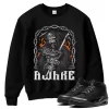 TeeVivo Sweatshirt Match Air Jordan 3 Retro Black Cat Awake – Air Jordan 3 Sweatshirt, AJ3 Sweatshirt