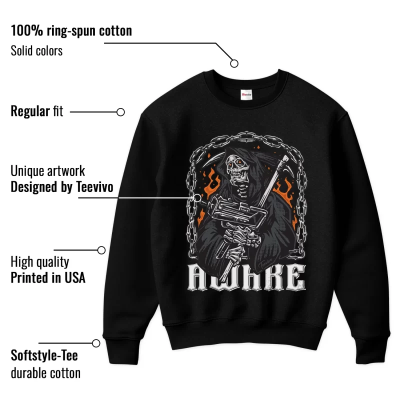 TeeVivo Sweatshirt Match Air Jordan 3 Retro Black Cat Awake – Air Jordan 3 Sweatshirt, AJ3 Sweatshirt