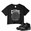 TeeVivo Crop Top Match Air Jordan 3 Retro Black Cat Crime – Air Jordan 3 Crop Top, AJ3 Crop Top