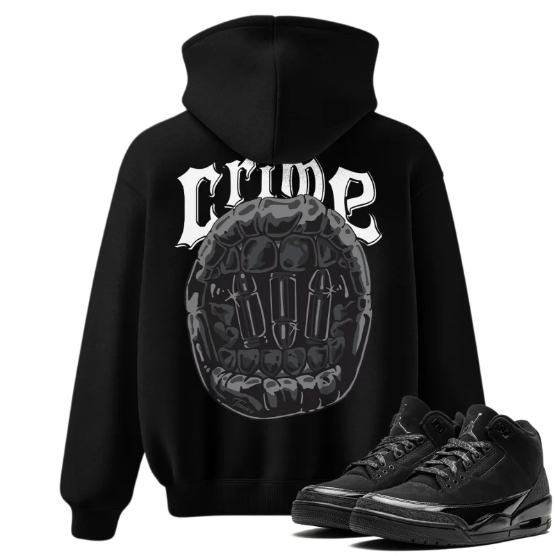 TeeVivo Hoodie Match Air Jordan 3 Retro Black Cat Crime – Air Jordan 3 Hoodie, AJ3 Hoodie