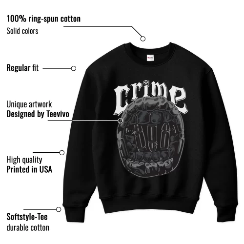 TeeVivo Sweatshirt Match Air Jordan 3 Retro Black Cat Crime – Air Jordan 3 Sweatshirt, AJ3 Sweatshirt