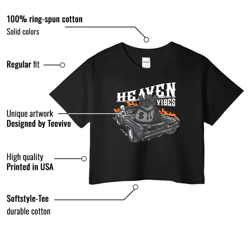 TeeVivo Crop Top Match Air Jordan 3 Retro Black Cat Heaven vibes – Air Jordan 3 Crop Top, AJ3 Crop Top