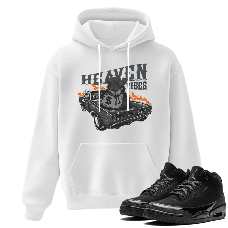 TeeVivo Hoodie Match Air Jordan 3 Retro Black Cat Heaven vibes – Air Jordan 3 Hoodie, AJ3 Hoodie