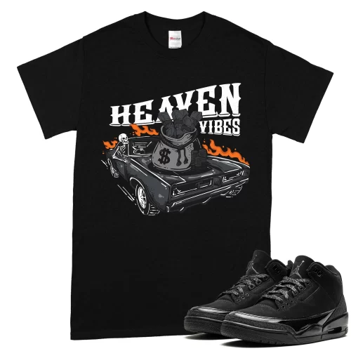 TeeVivo T-Shirt Match Air Jordan 3 Retro Black Cat Heaven vibes – Air Jordan 3 Shirt, AJ3 Shirt