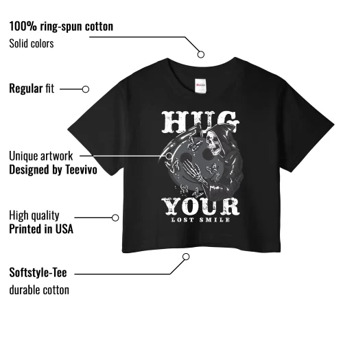 TeeVivo Crop Top Match Air Jordan 3 Retro Black Cat Hug your lost smile – Air Jordan 3 Crop Top, AJ3 Crop Top