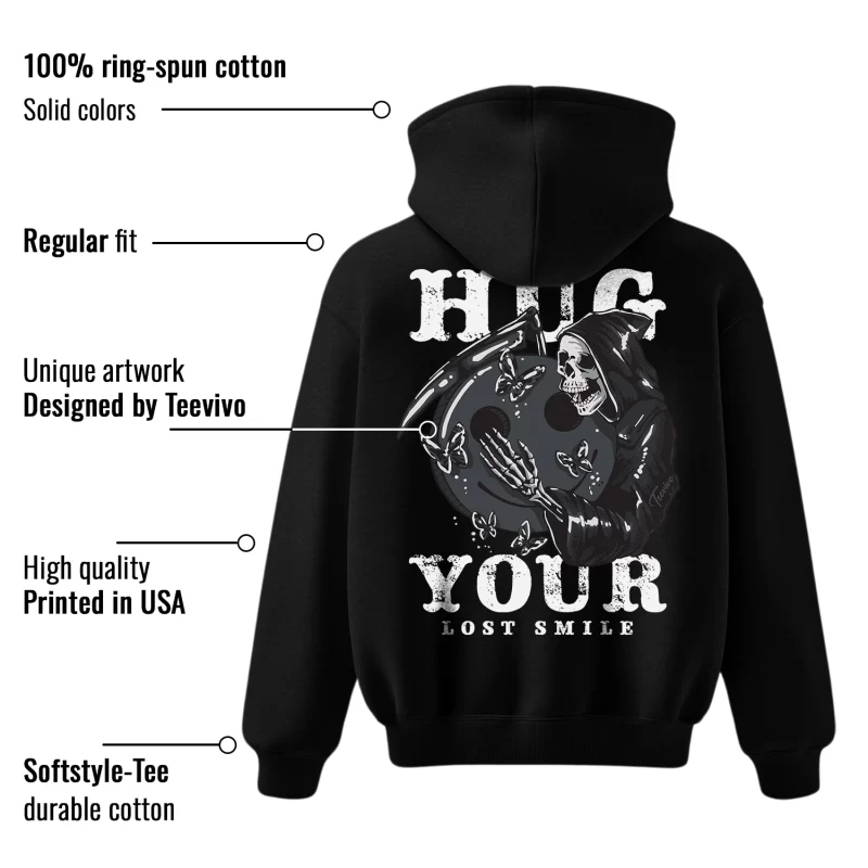 TeeVivo Hoodie Match Air Jordan 3 Retro Black Cat Hug your lost smile – Air Jordan 3 Hoodie, AJ3 Hoodie