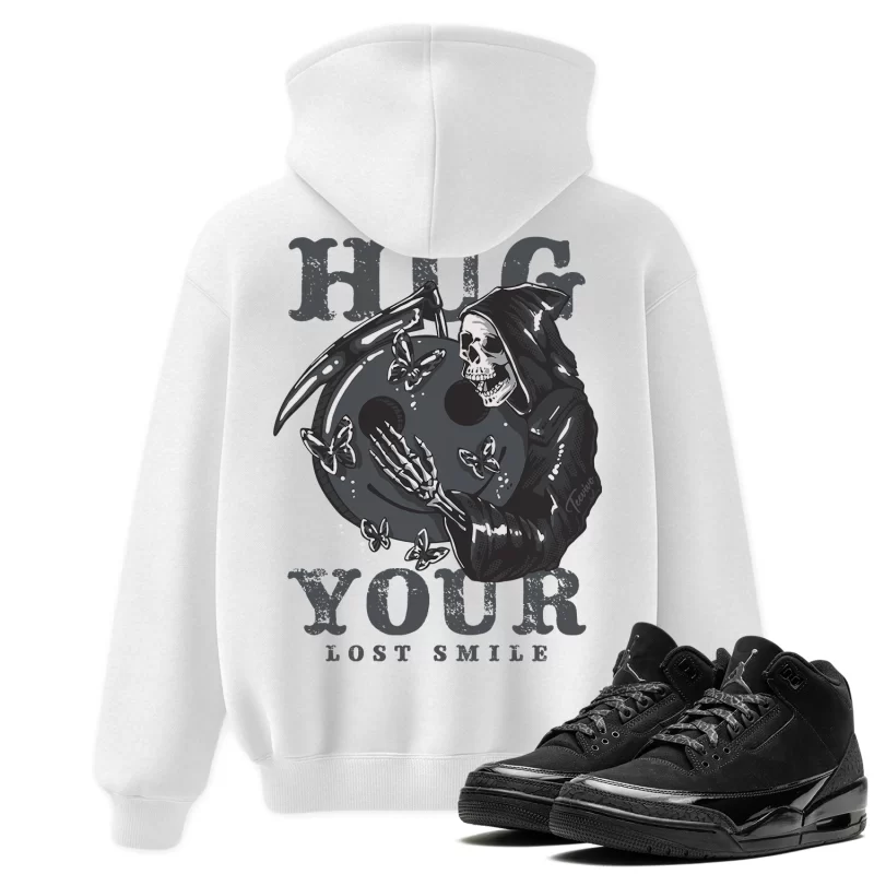 TeeVivo Hoodie Match Air Jordan 3 Retro Black Cat Hug your lost smile – Air Jordan 3 Hoodie, AJ3 Hoodie
