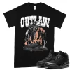 TeeVivo T-Shirt Match Air Jordan 3 Retro Black Cat Outlaw – Air Jordan 3 Shirt, AJ3 Shirt