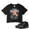 TeeVivo Crop Top Match Air Jordan 3 Retro Black Cat Trust no one – Air Jordan 3 Crop Top, AJ3 Crop Top