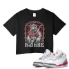 TeeVivo Crop Top Match Air Jordan 3 Retro Fire Red Awake – Air Jordan 3 Crop Top, AJ3 Crop Top