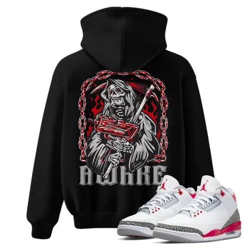TeeVivo Hoodie Match Air Jordan 3 Retro Fire Red Awake – Air Jordan 3 Hoodie, AJ3 Hoodie