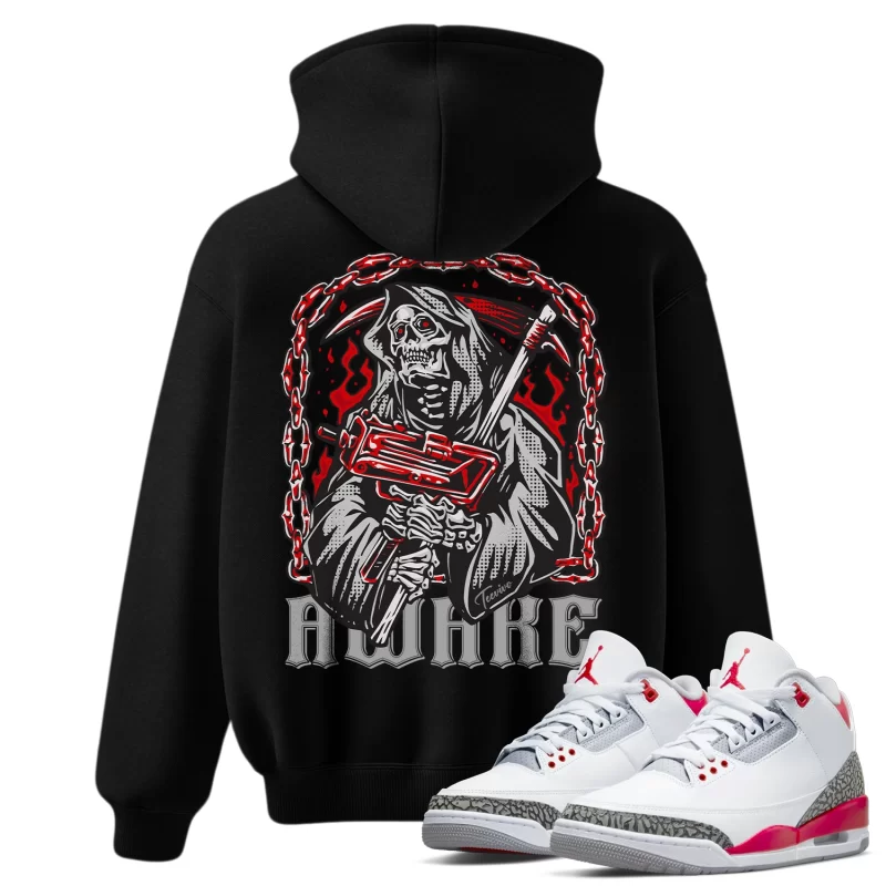 TeeVivo Hoodie Match Air Jordan 3 Retro Fire Red Awake – Air Jordan 3 Hoodie, AJ3 Hoodie