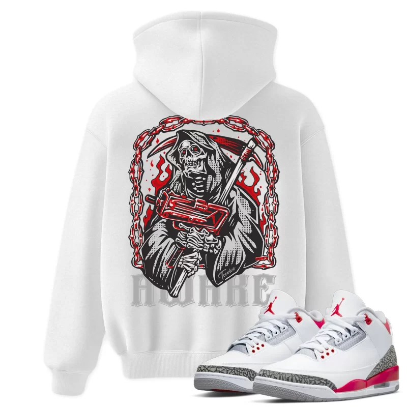 TeeVivo Hoodie Match Air Jordan 3 Retro Fire Red Awake – Air Jordan 3 Hoodie, AJ3 Hoodie
