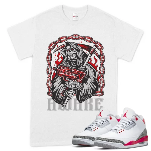 TeeVivo T-Shirt Match Air Jordan 3 Retro Fire Red Awake – Air Jordan 3 Shirt, AJ3 Shirt