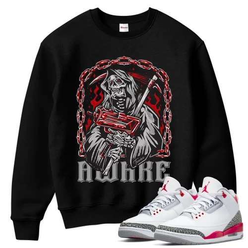 TeeVivo Sweatshirt Match Air Jordan 3 Retro Fire Red Awake – Air Jordan 3 Sweatshirt, AJ3 Sweatshirt