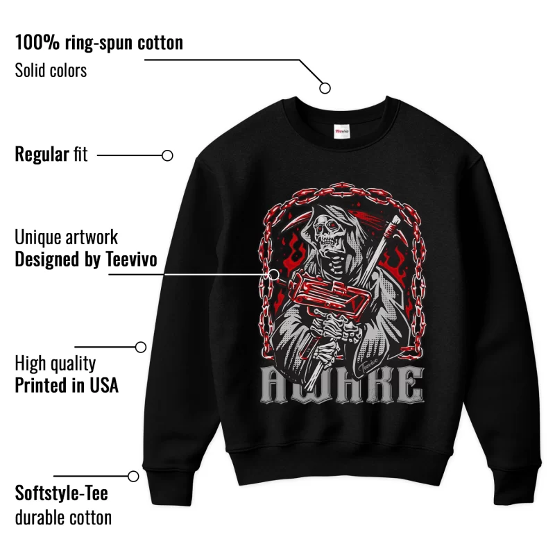 TeeVivo Sweatshirt Match Air Jordan 3 Retro Fire Red Awake – Air Jordan 3 Sweatshirt, AJ3 Sweatshirt