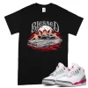 TeeVivo T-Shirt Match Air Jordan 3 Retro Fire Red Blessed – Air Jordan 3 Shirt, AJ3 Shirt