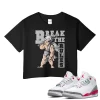 TeeVivo Crop Top Match Air Jordan 3 Retro Fire Red Break the rules – Air Jordan 3 Crop Top, AJ3 Crop Top
