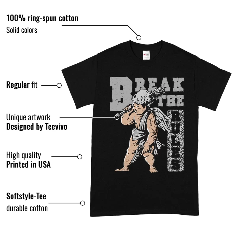 TeeVivo T-Shirt Match Air Jordan 3 Retro Fire Red Break the rules – Air Jordan 3 Shirt, AJ3 Shirt