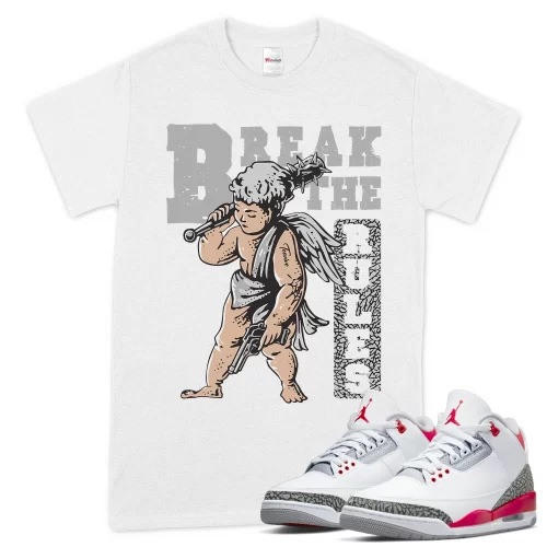 TeeVivo T-Shirt Match Air Jordan 3 Retro Fire Red Break the rules – Air Jordan 3 Shirt, AJ3 Shirt