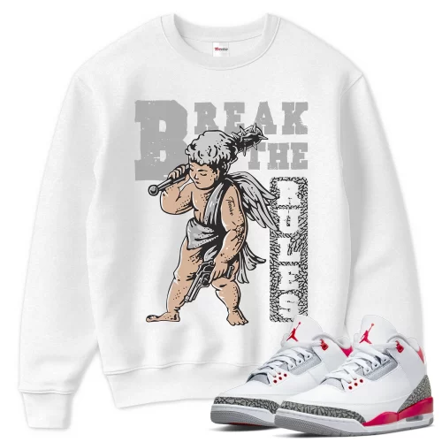 TeeVivo Sweatshirt Match Air Jordan 3 Retro Fire Red Break the rules – Air Jordan 3 Sweatshirt, AJ3 Sweatshirt