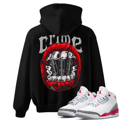 TeeVivo Hoodie Match Air Jordan 3 Retro Fire Red Crime – Air Jordan 3 Hoodie, AJ3 Hoodie