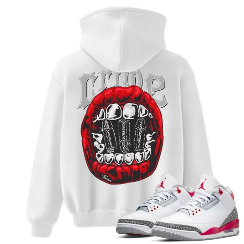 TeeVivo Hoodie Match Air Jordan 3 Retro Fire Red Crime – Air Jordan 3 Hoodie, AJ3 Hoodie