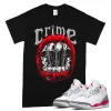 TeeVivo T-Shirt Match Air Jordan 3 Retro Fire Red Crime – Air Jordan 3 Shirt, AJ3 Shirt