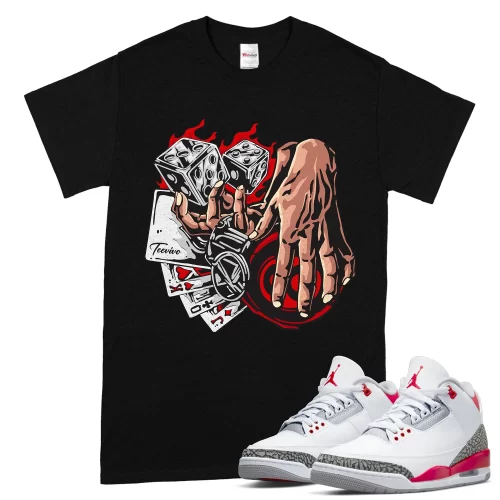 TeeVivo T-Shirt Match Air Jordan 3 Retro Fire Red Gambling – Air Jordan 3 Shirt, AJ3 Shirt